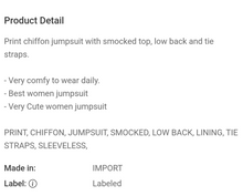 Load image into Gallery viewer, Chiffon Jumpsuit
