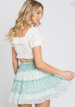 Load image into Gallery viewer, Color Block Floral Skirt
