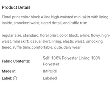 Load image into Gallery viewer, Color Block Floral Skirt
