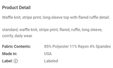 Load image into Gallery viewer, Striped Waffle Knit
