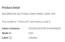 Load image into Gallery viewer, Camo Tank
