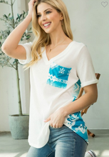 Load image into Gallery viewer, Turquoise Aztec Detail Top
