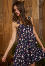 Load image into Gallery viewer, Navy Dainty Floral Dress
