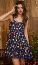 Load image into Gallery viewer, Navy Dainty Floral Dress

