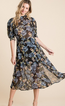 Load image into Gallery viewer, Sheer Bodice Floral Dress
