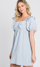 Load image into Gallery viewer, Blue Swiss Dot Dress

