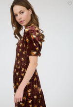 Load image into Gallery viewer, Velvet Floral Dress
