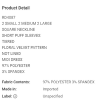 Load image into Gallery viewer, Velvet Floral Dress
