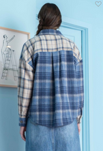 Load image into Gallery viewer, Blue Plaid Button Up

