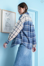 Load image into Gallery viewer, Blue Plaid Button Up
