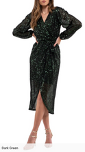 Load image into Gallery viewer, Dark Green Sequin Dress
