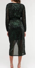 Load image into Gallery viewer, Dark Green Sequin Dress

