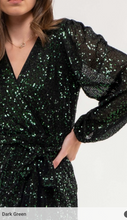 Load image into Gallery viewer, Dark Green Sequin Dress
