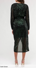 Load image into Gallery viewer, Dark Green Sequin Dress
