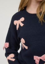 Load image into Gallery viewer, Navy &amp; Pink Bow
