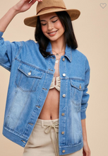 Load image into Gallery viewer, Oversized Denim Jacket

