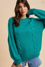 Load image into Gallery viewer, Emerald Cable Knit
