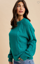 Load image into Gallery viewer, Emerald Cable Knit
