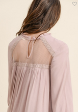 Load image into Gallery viewer, Mauve Embroidery Detail Dress
