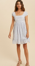 Load image into Gallery viewer, Blue White Floral Dress
