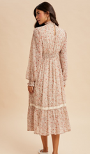 Load image into Gallery viewer, Cream and Floral Midi Dress
