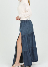 Load image into Gallery viewer, Denim Front Slit Skirt
