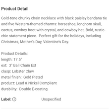 Load image into Gallery viewer, Western Charm Necklace
