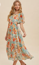Load image into Gallery viewer, Seafoam Floral Dress
