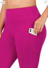 Load image into Gallery viewer, Curvy Deep Pink Leggings
