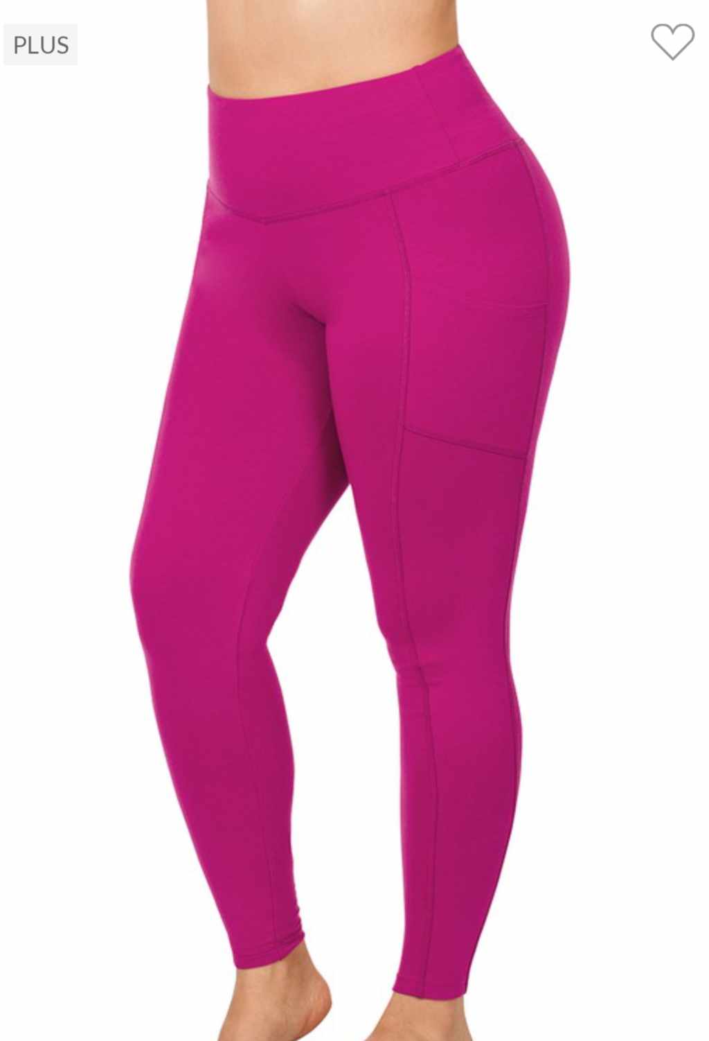 Curvy Deep Pink Leggings