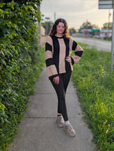 Load image into Gallery viewer, Black &amp; Brown Stripe Sweater
