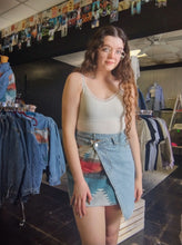 Load image into Gallery viewer, Aztec &amp; Denim Skirt
