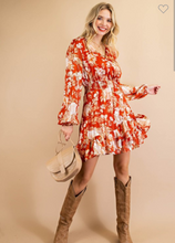 Load image into Gallery viewer, Red Floral Dress
