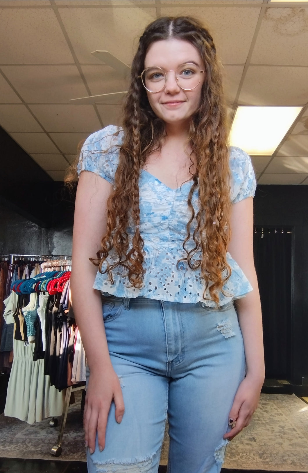 Baby Blue Spring Top