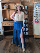 Load image into Gallery viewer, Denim Front Slit Skirt

