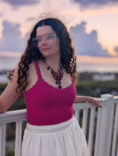 Load image into Gallery viewer, Lace Trim Tank (4 color options)
