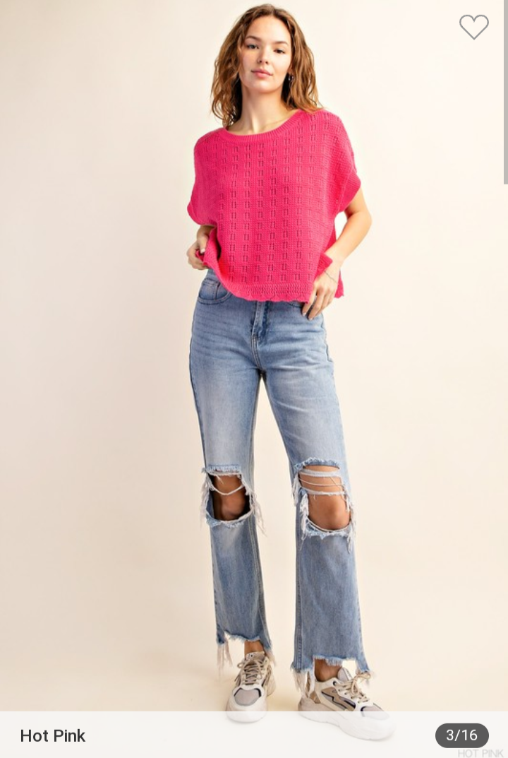 Pink Knit Top