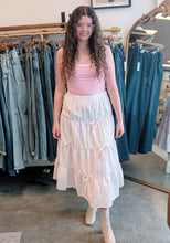 Load image into Gallery viewer, Bow Tie Tiered Maxi Skirt
