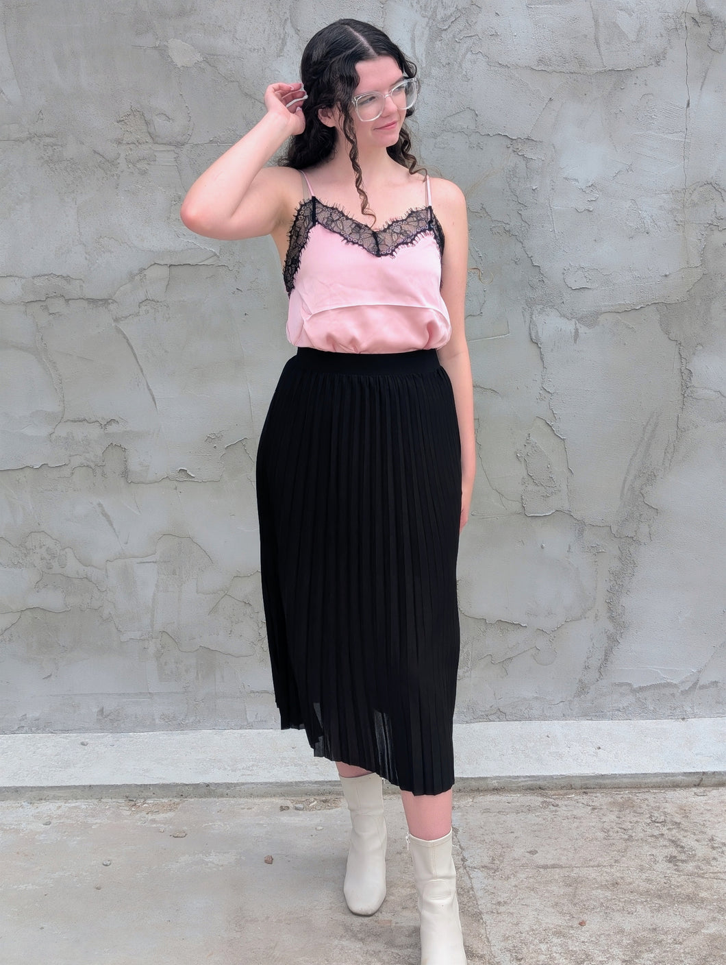 Black Pleated Skirt