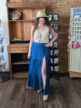 Load image into Gallery viewer, Denim Front Slit Skirt
