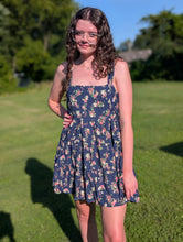 Load image into Gallery viewer, Navy Dainty Floral Dress
