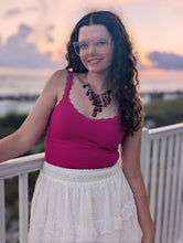 Load image into Gallery viewer, Lace Trim Tank (4 color options)
