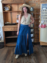 Load image into Gallery viewer, Denim Front Slit Skirt
