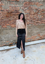 Load image into Gallery viewer, Black Denim Maxi Skirt

