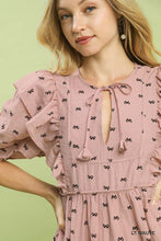Load image into Gallery viewer, Mauve &amp; Bow Dress
