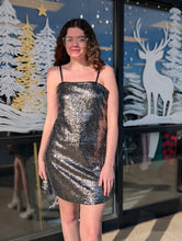 Load image into Gallery viewer, Black Sequin Dress
