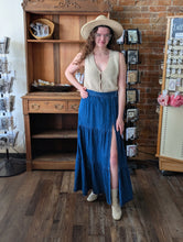 Load image into Gallery viewer, Denim Front Slit Skirt

