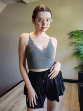 Load image into Gallery viewer, Grey Lace Tank
