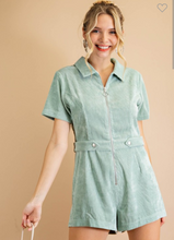 Load image into Gallery viewer, Teal Corduroy Romper
