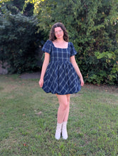 Load image into Gallery viewer, Puff Sleeve Plaid Mini
